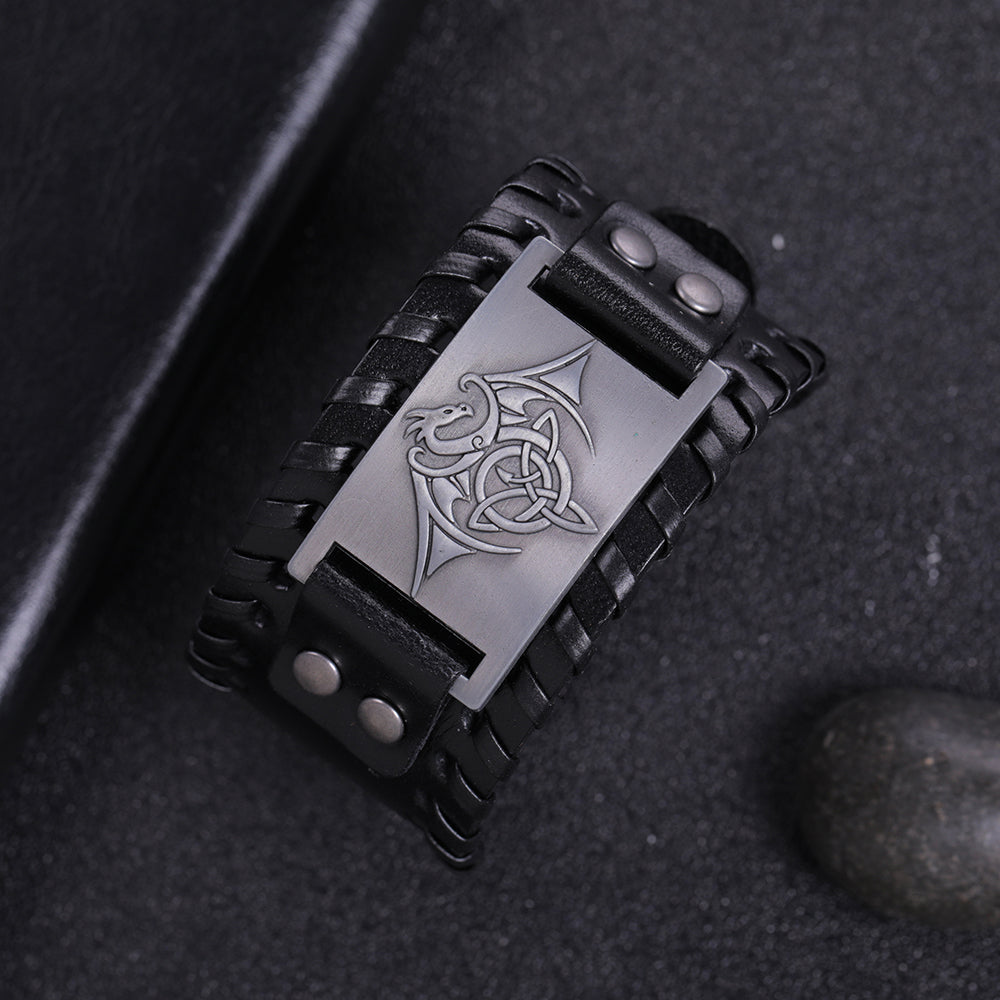 Celtic Wyvern Triquetra Bracelet