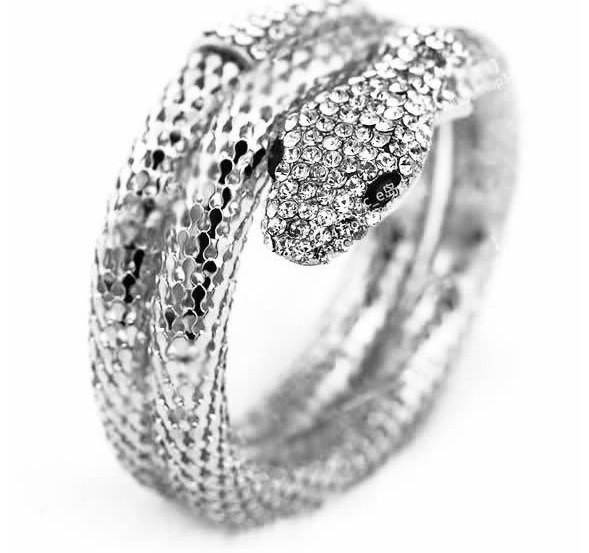 Rhinestone Snake Bracelet