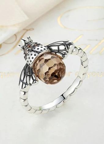 Bumblebee Sterling Silver Ring - Wyvern's Hoard