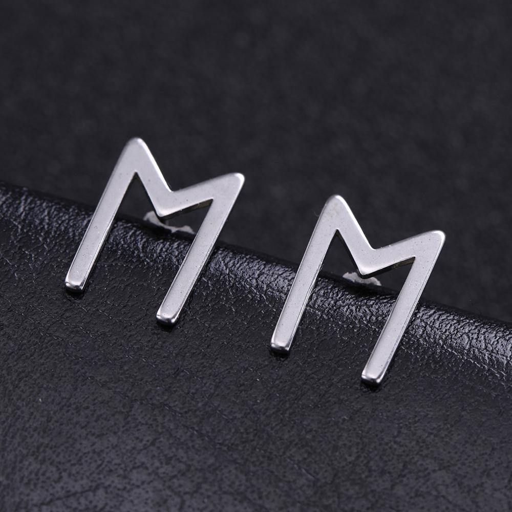 Minimalist Elder Futhark Runes Ear Studs - Wyvern's Hoard