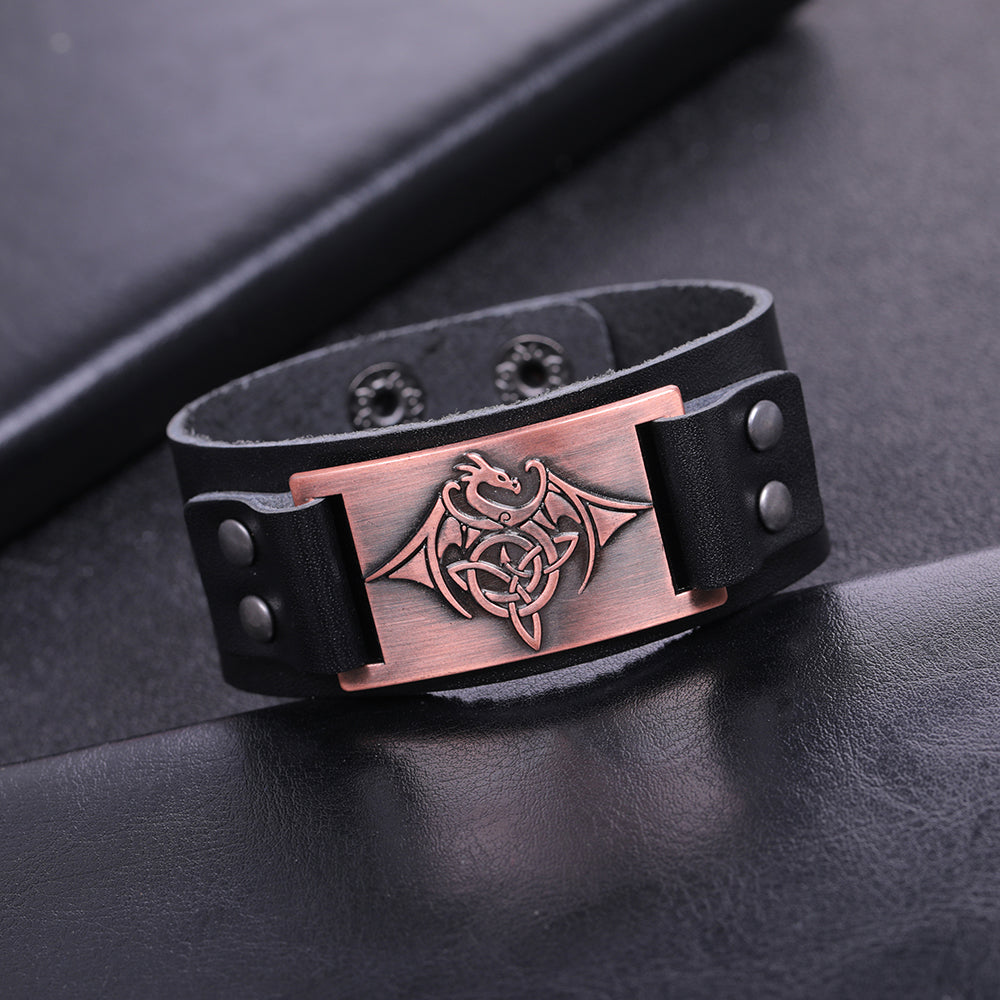 Celtic Wyvern Triquetra Bracelet