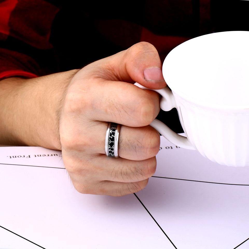 Elder Furthark Runes Rings - Wyvern's Hoard