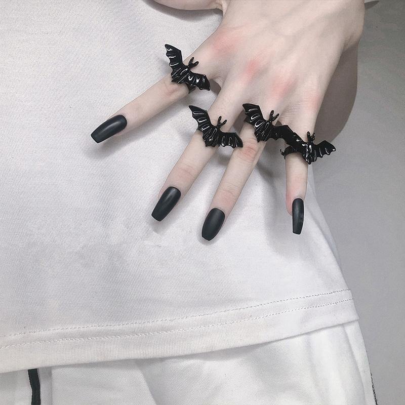 Midnight Bat Adjustable Ring - Wyvern's Hoard