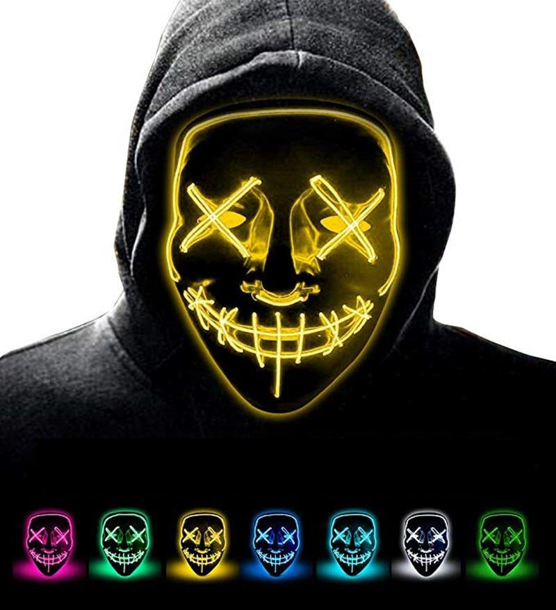 LED Neon Guy Fawkes Mask - Wyvern's Hoard