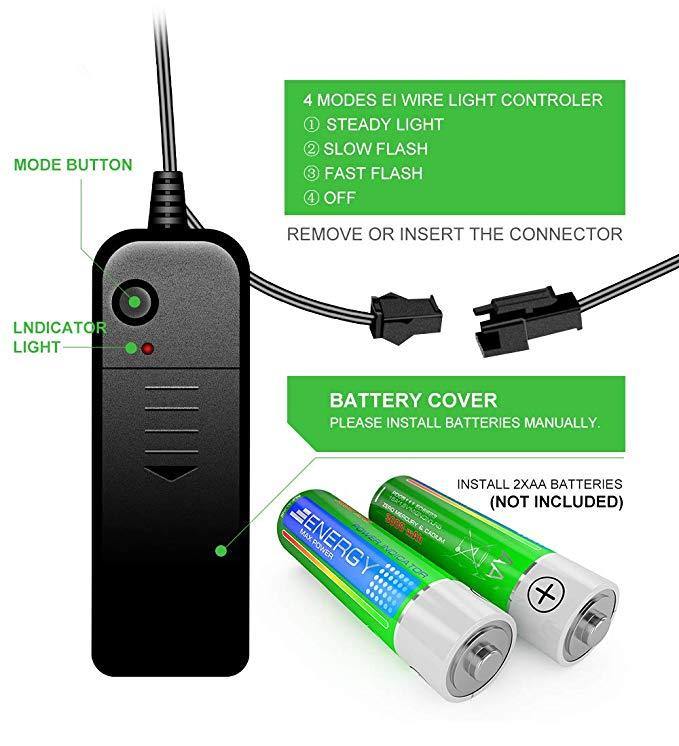 LED Neon Guy Fawkes Mask - Wyvern's Hoard