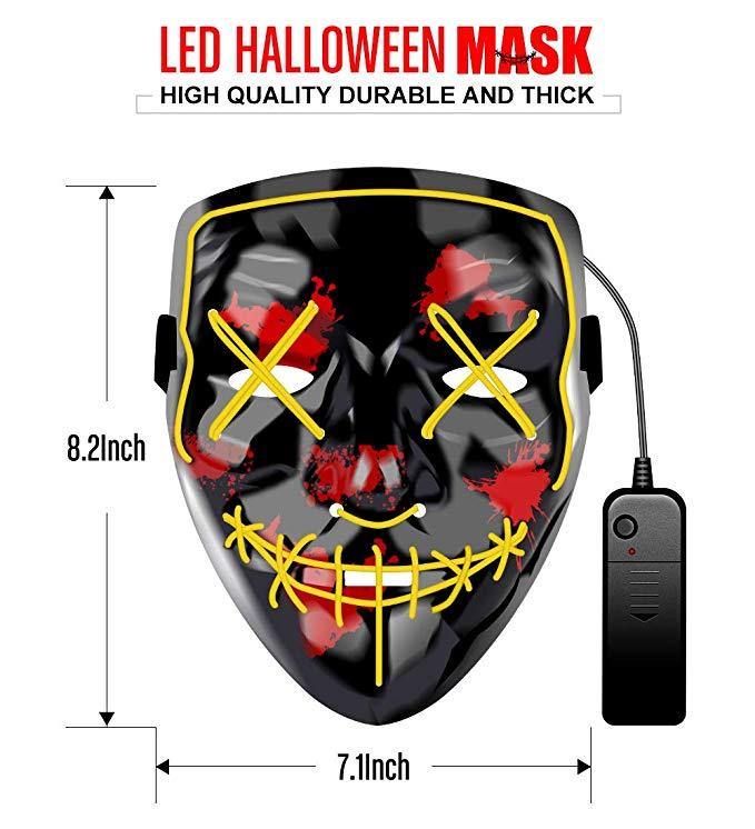 LED Neon Guy Fawkes Mask - Wyvern's Hoard
