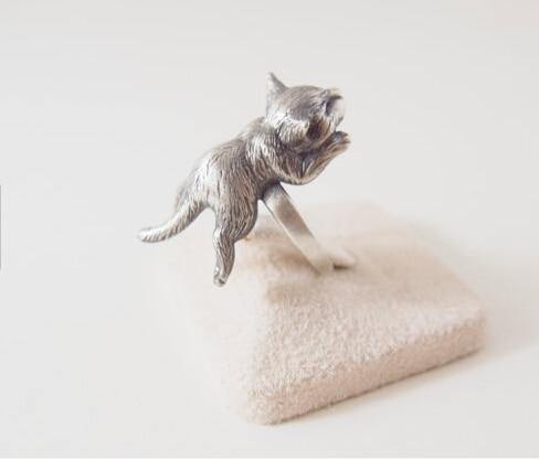 Sleeping Kitten Adjustable Ring - Wyvern's Hoard