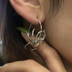 Crawling Spider Hoop Earrings - Wyvern's Hoard