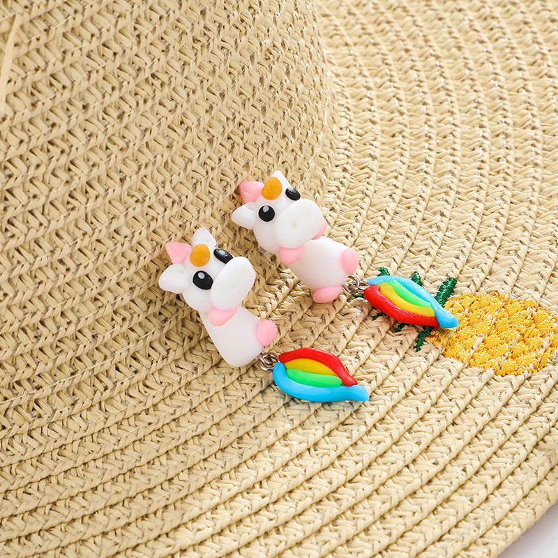 Rainbow Unicorn Earrings