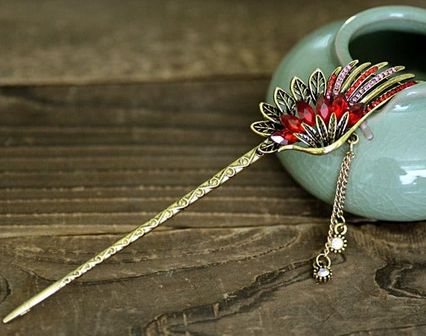Phoenix Feathers Hair Stick