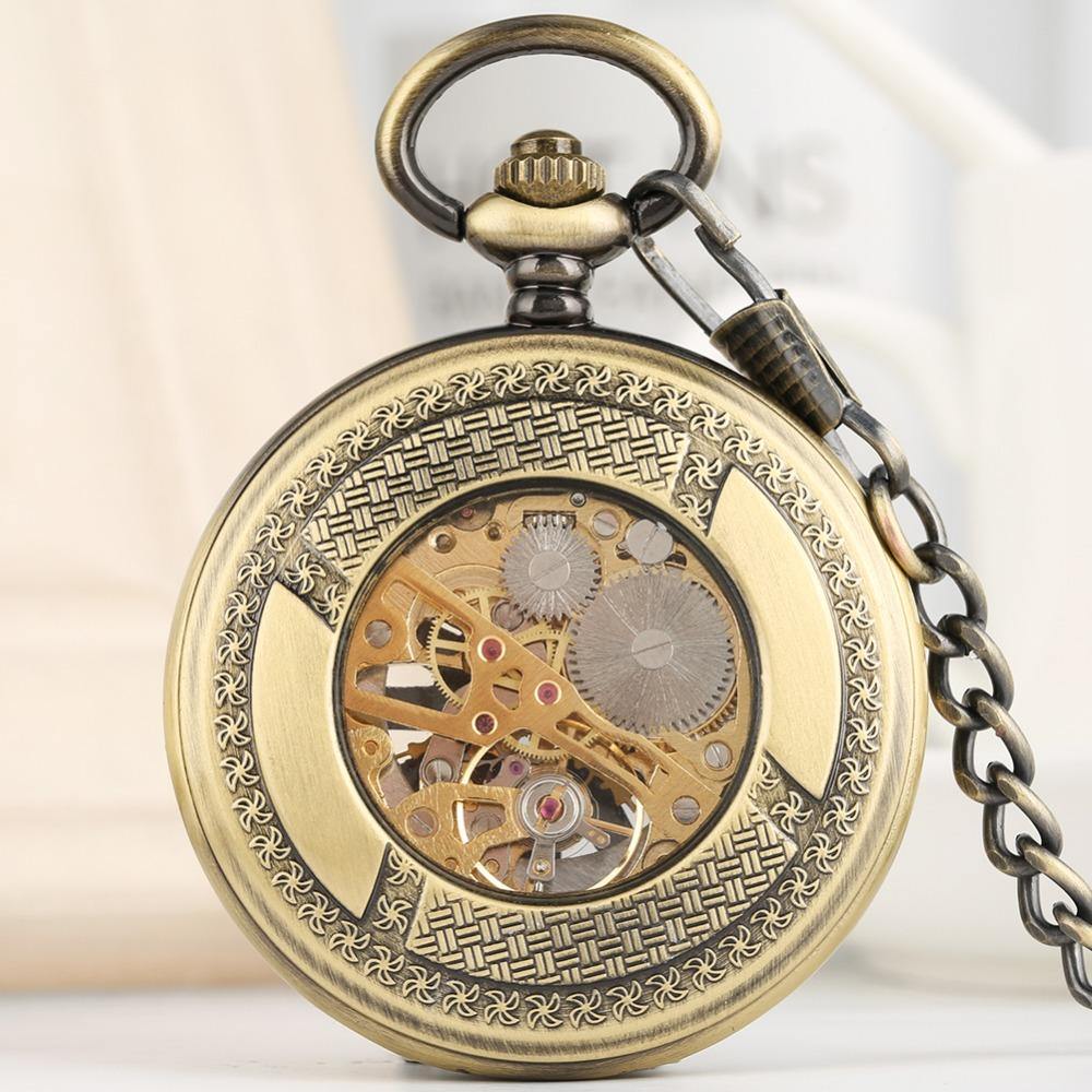 Glow In The Dark Hollow Mechanical Pocket Watch - Wyvern's Hoard