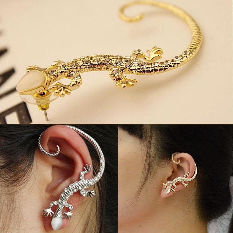 Rhinestone Lizard Earring - Wyvern's Hoard