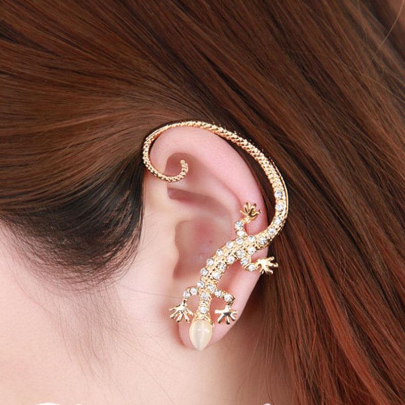 Rhinestone Lizard Earring - Wyvern's Hoard