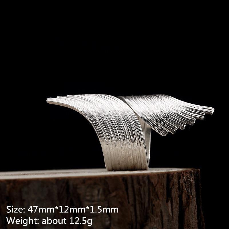 Folding Angel Wings Resizeable Ring - Wyvern's Hoard