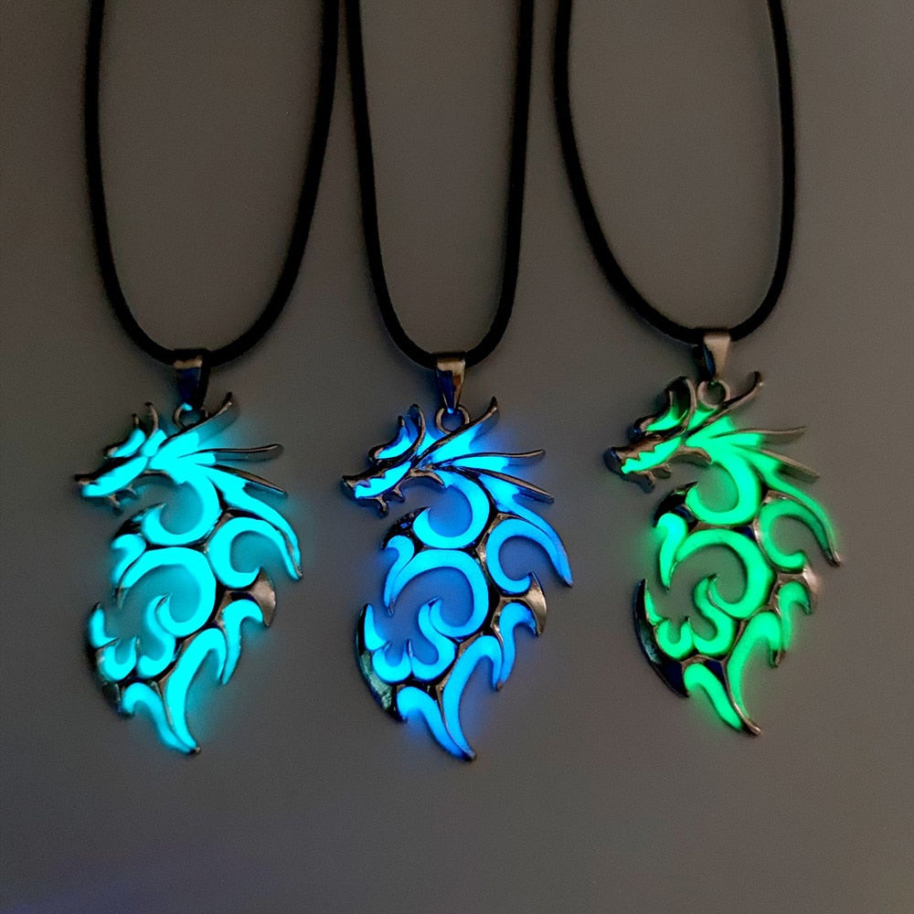 Glow In The Dark Dragon Sigil Necklace