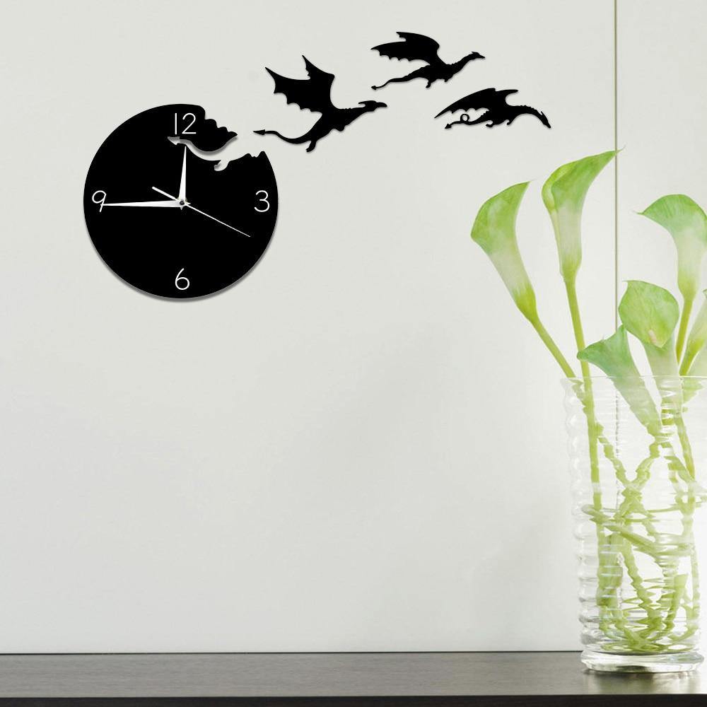 Dragon Flight Wall Clock - Wyvern's Hoard
