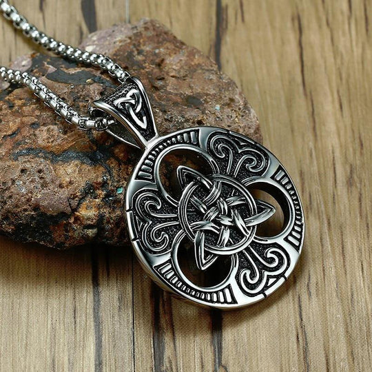 Mens best sale triquetra necklace