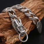 Sea Dragon Sterling Silver Bracelet - Wyvern's Hoard