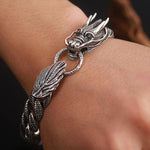 Sea Dragon Sterling Silver Bracelet - Wyvern's Hoard
