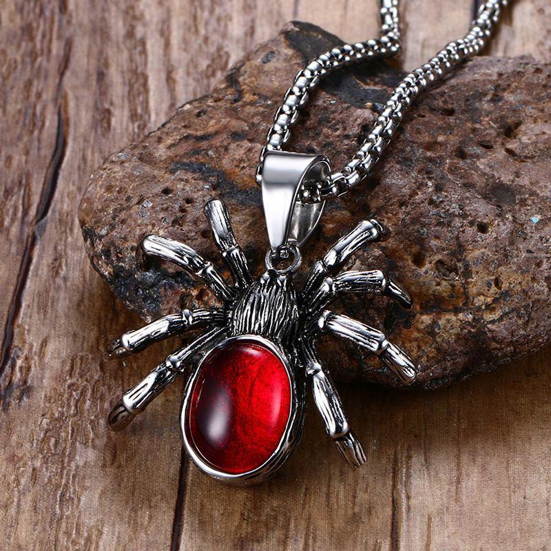 Stainless Steel Spider Necklace - Wyvern's Hoard
