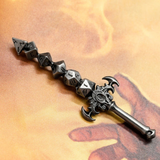 The Sword Of Probability Dice Sword Pendant – Wyvern’s Hoard