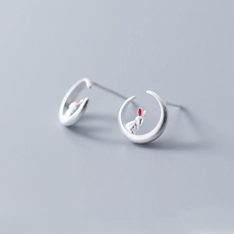 Moon Rabbit Earrings - Wyvern's Hoard