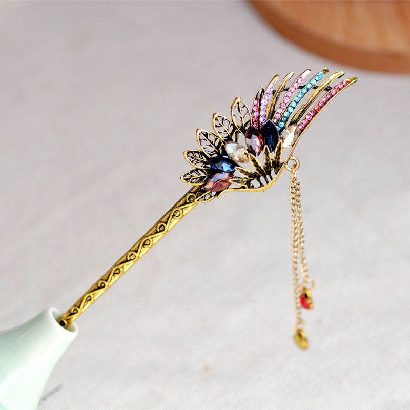 Phoenix Feathers Hair Stick