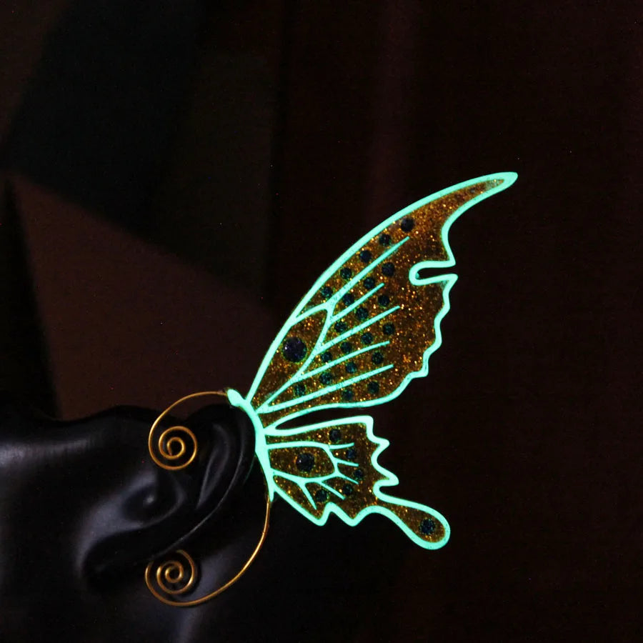 Glow in the Dark Faerie Wings Ear Cuffs