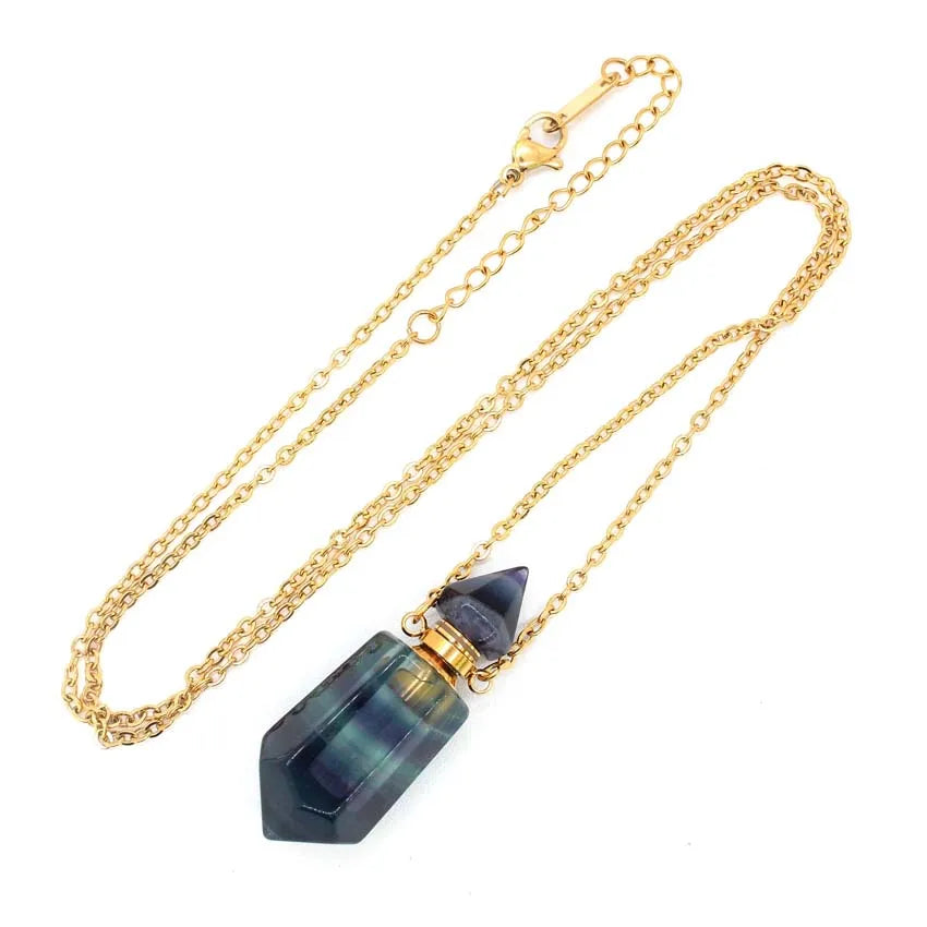 Gemstone Potion Bottle Necklace