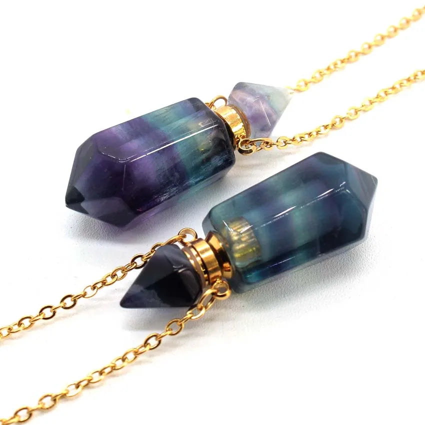 Gemstone Potion Bottle Necklace