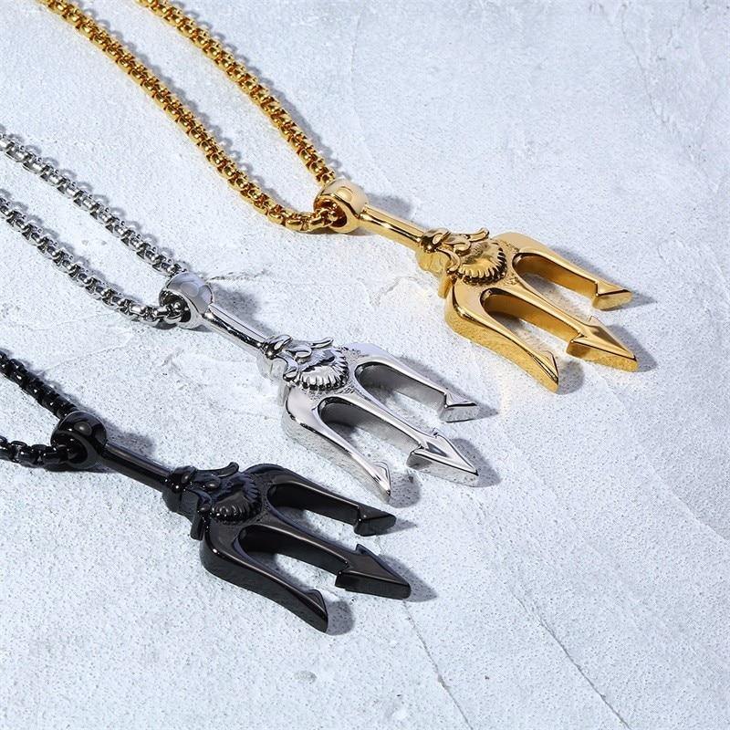 Poseidon's Trident Necklace - Wyvern's Hoard
