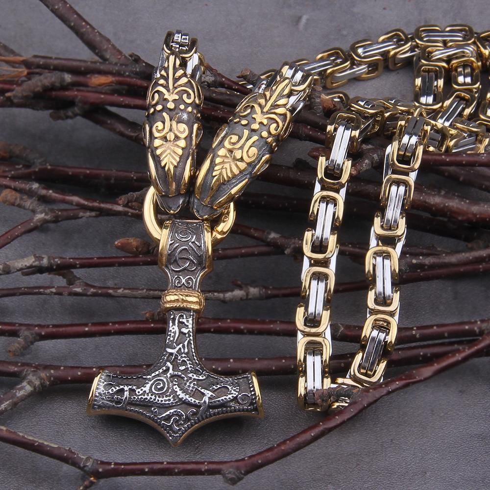 Viking Legends Hammer Chain Necklace - Wyvern's Hoard