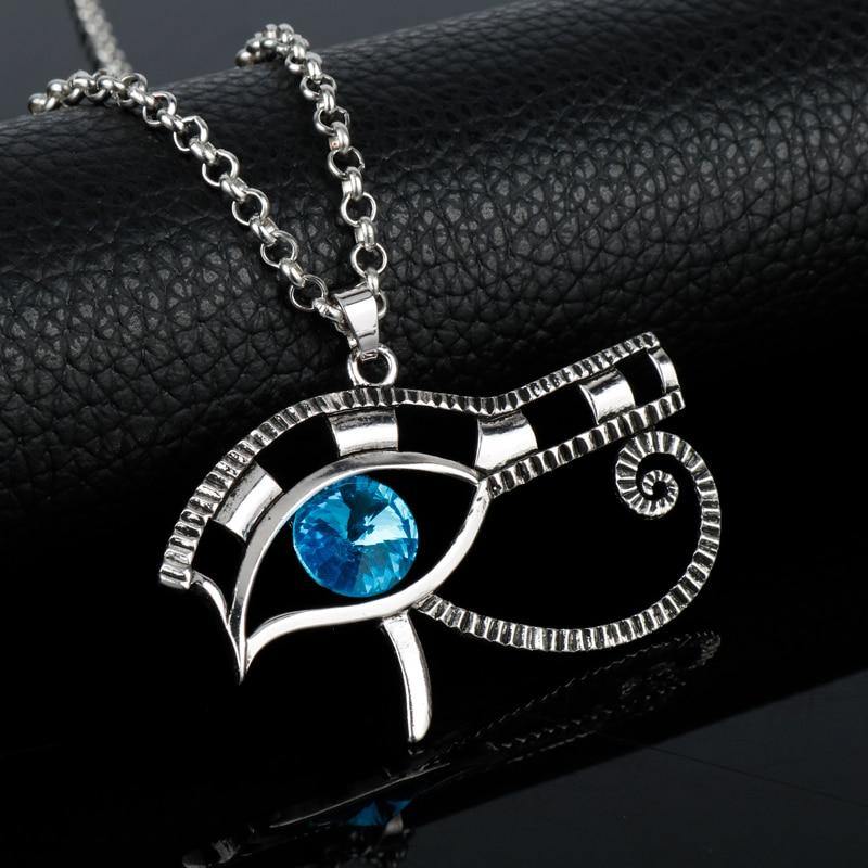 Blue Eye of Horus Wadjet Necklace - Wyvern's Hoard