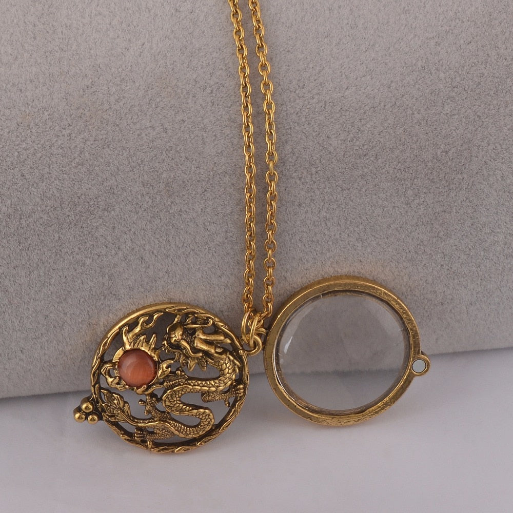 Celestial Dragon Magnifying Glass Necklace