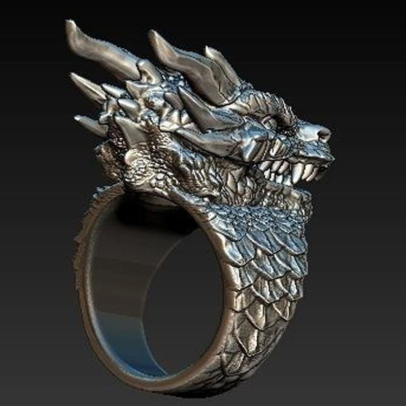 Dragon Head Ring - Wyvern's Hoard