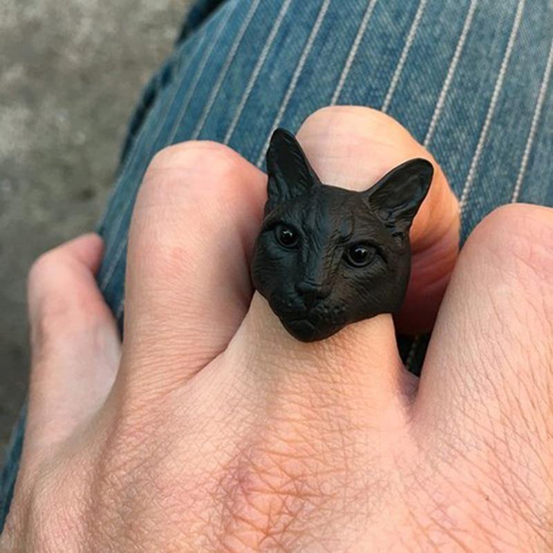 Cat Head Ring - Wyvern's Hoard