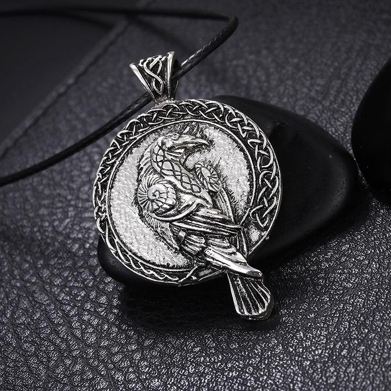 Viking Knot Raven Pendant - Wyvern's Hoard