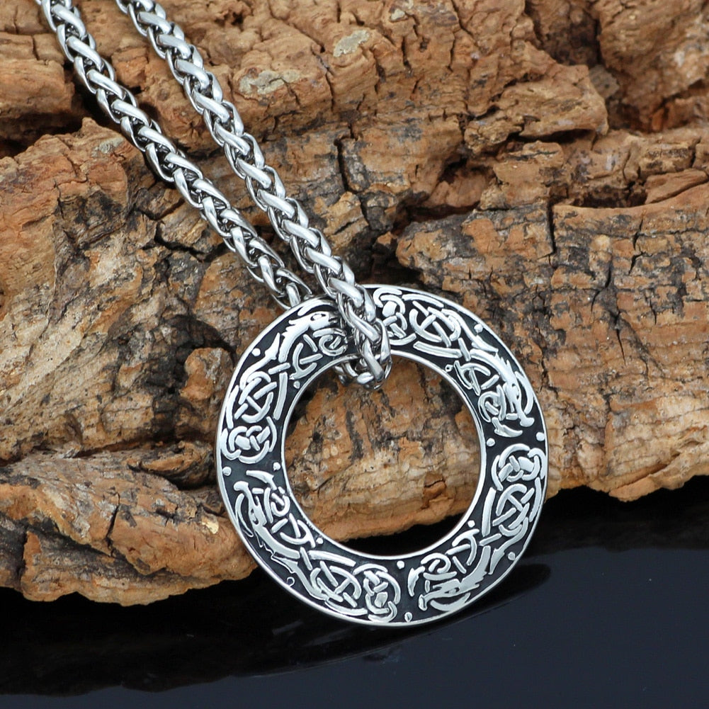 Celtic Dragon Charm Necklace