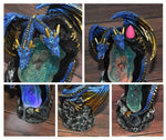 Crystal Cavern Dragon LED Backflow Incense Burner Nightlight - Wyvern's Hoard