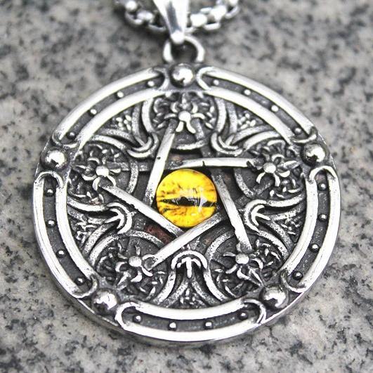 All-Seeing Eye Pentagram Necklace - Wyvern's Hoard