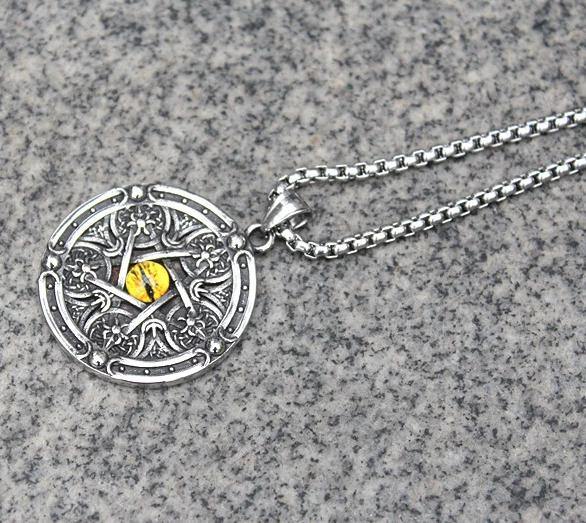 All-Seeing Eye Pentagram Necklace - Wyvern's Hoard