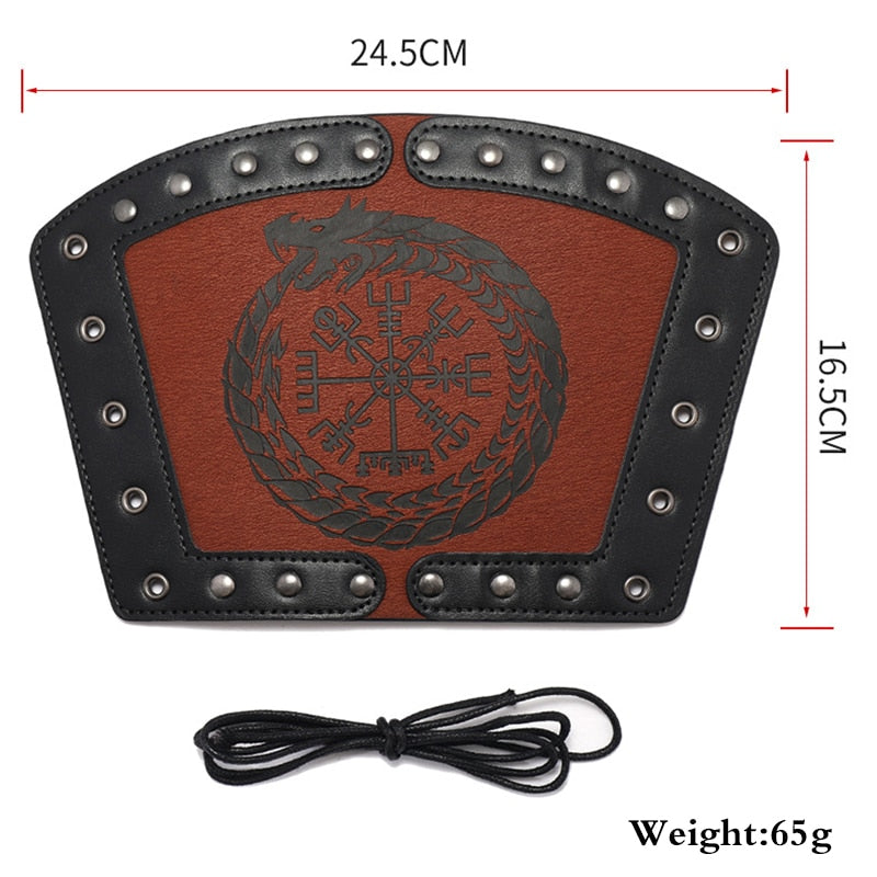 Viking Runes & Symbols Leather Bracers