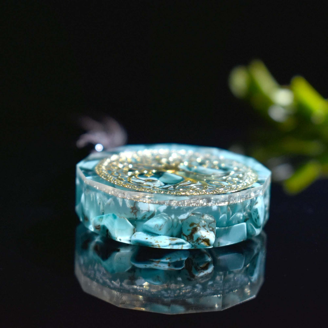 Orgonite Tree of Life Turquoise Necklace - Wyvern's Hoard