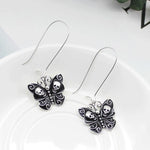 Skull Butterfly Dangle Earrings - Wyvern's Hoard