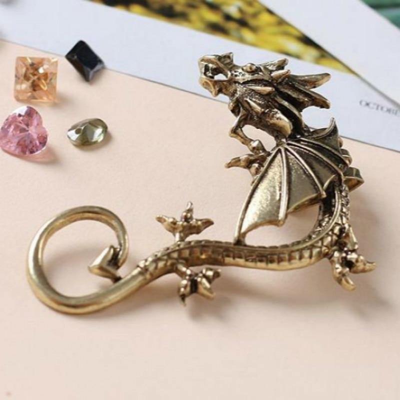 Perching Dragon Earcuff - Wyvern's Hoard