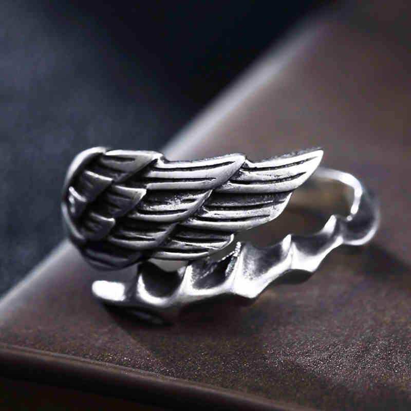 Angel Wing Sterling Silver Ring - Wyvern's Hoard