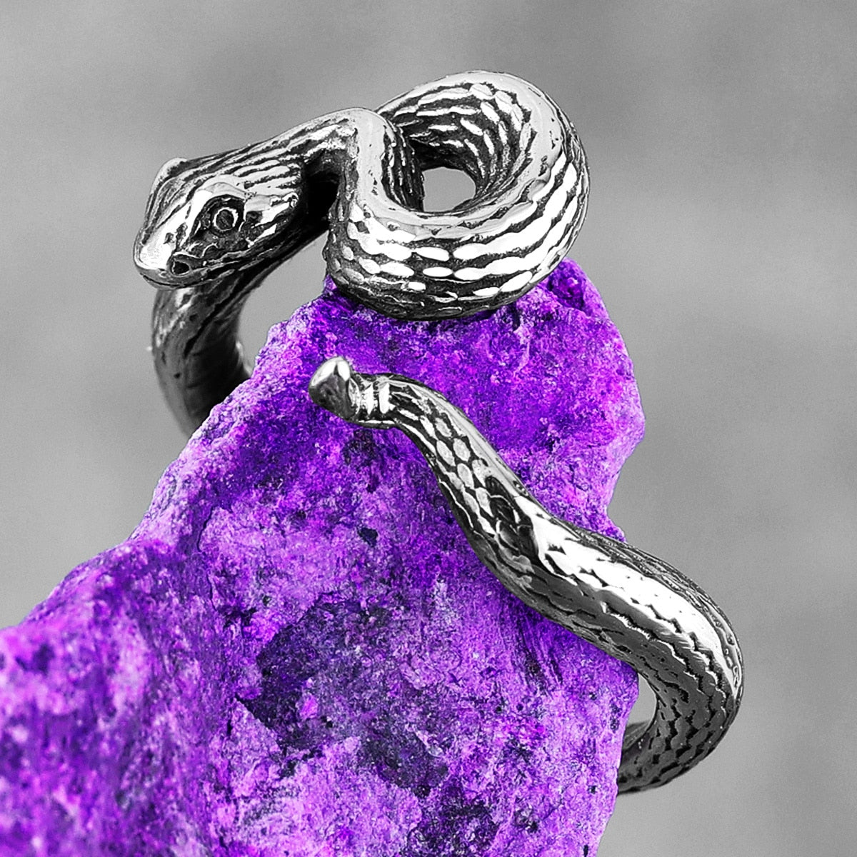 Slithering Rattlesnake Ring