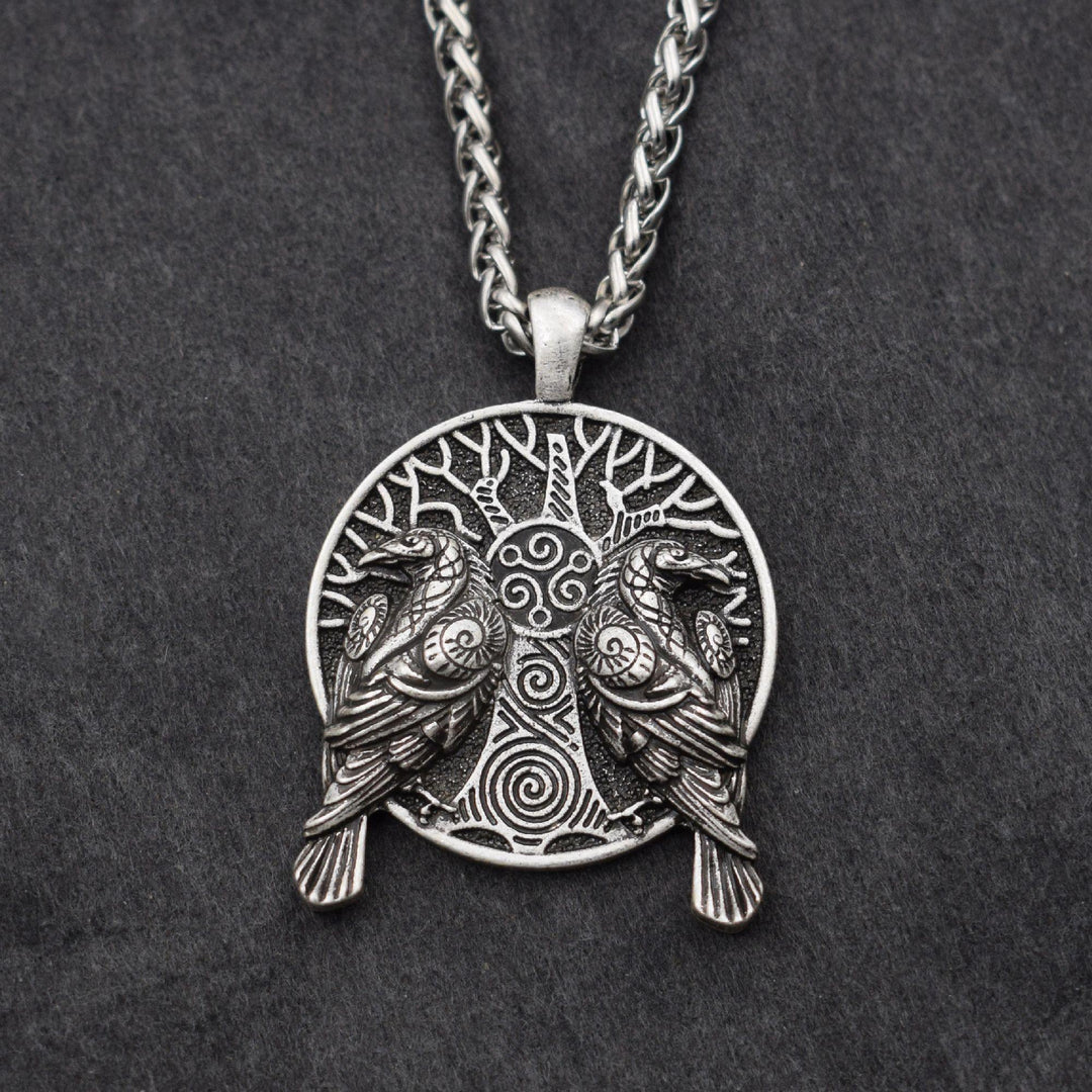 Huginn, Muninn 3D Necklace - Wyvern's Hoard
