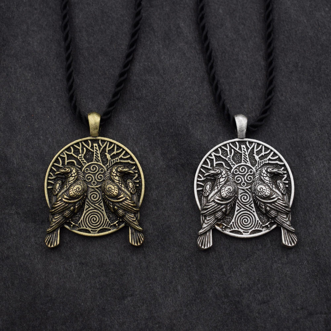 Huginn, Muninn 3D Necklace - Wyvern's Hoard