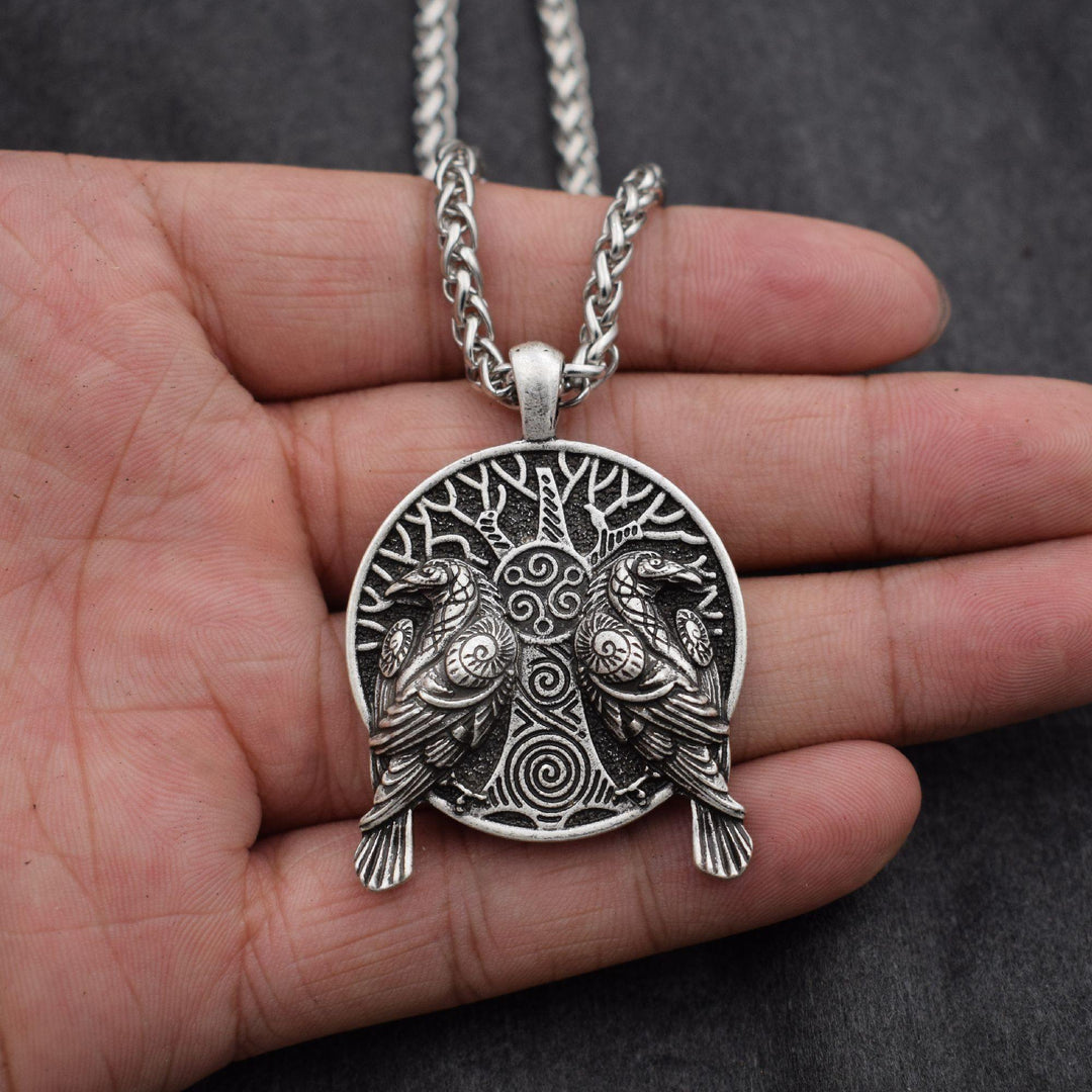 Huginn, Muninn 3D Necklace - Wyvern's Hoard